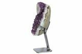 Amethyst Geode Section With Metal Stand - Uruguay #147931-3